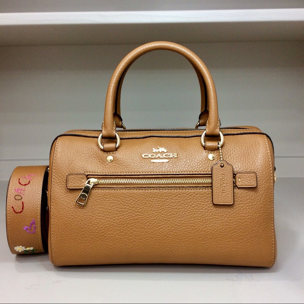 Authentic Coach Rowan Satchel With Diary Embroidery Handbag Purse